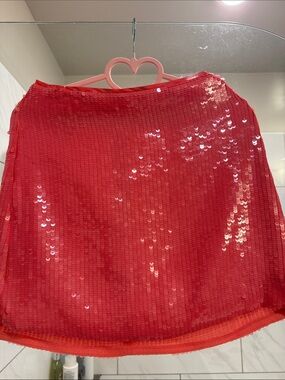 JCREW pink Sequin Mini Skirt